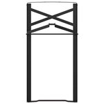 vidaXL Pied de Table à Bière 2 Pièces Noir 39 x 3 x 75 cm