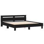 vidaXL Cadre de lit sans matelas noir 200x200 cm