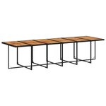 vidaXL Ensemble à manger de jardin 17 Pièces coussins noir résine tressée