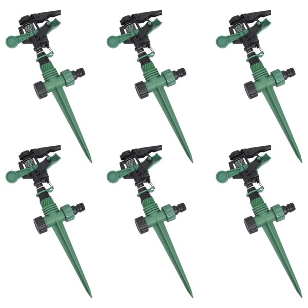 vidaXL Arroseurs à impulsion de jardin 6 Pièces