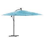 vidaXL Parasol de jardin avec mât en acier bleu 269x269x235 cm