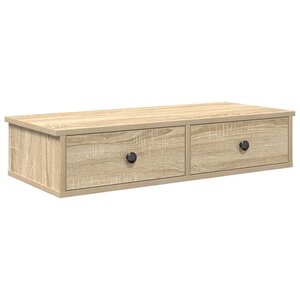 vidaXL Étagère murale avec tiroirs chêne sonoma bois d'ingénierie