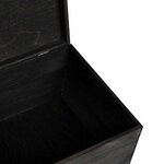 vidaXL Boîte en bois avec couvercle noir 40x30x23cm bois de pin massif