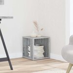 vidaXL Table d'appoint Sonoma gris 33x33x34 5 cm Bois d'ingénierie