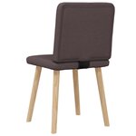 vidaXL Chaises à manger lot de 2 marron foncé tissu