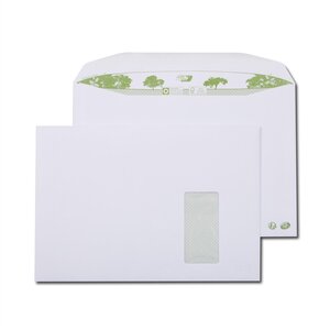 Boite de 250 enveloppes patte trapèze blanches c4 229x324 90 g/m² gpv