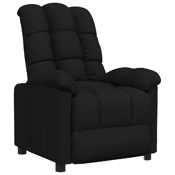 vidaXL Fauteuil inclinable Noir Tissu