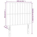 vidaXL Tête de lit à LED Vert foncé 100x5x118/128 cm Velours