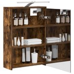vidaXL Armoire Miroir de Salle de Bain Chêne fumé 43 x 16 x 62.5 cm