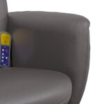 vidaXL Fauteuil inclinable de massage avec repose-pied gris similicuir