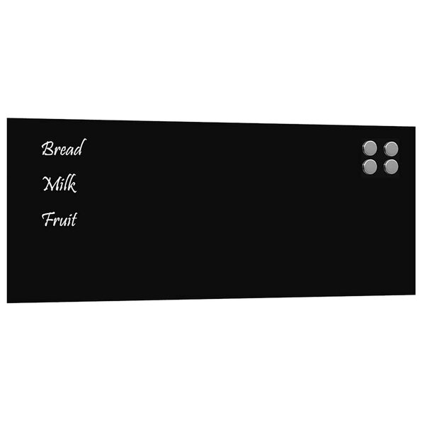 vidaXL Tableau noir magnétique mural Noir 100x40 cm Verre trempé
