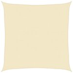 vidaXL Voile d'ombrage 160 g/m² Crème 5x5 m PEHD