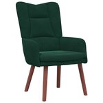 vidaXL fauteuil Vert foncé 63 x 67 x 94 cm Velours