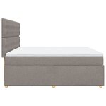 vidaXL Sommier à lattes de lit avec matelas Taupe 200x200 cm Tissu