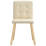 vidaXL Chaises à manger lot de 4 crème tissu