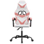 vidaXL Chaise de jeu Blanc et rose Similicuir