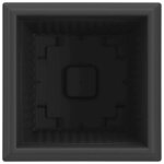 vidaXL Pot de Fleurs Carré 24 Pièces Noir 33 x 33 x 26 cm Plastique