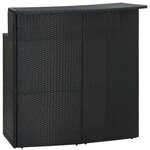 vidaXL Ensemble de bar de jardin avec coussins 4 Pièces Noir