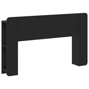 vidaXL Cabinet de Tête de Lit avec stockage Noir 135 x 18 5 x 80 cm