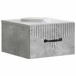 vidaXL Cabinet de chevet mural 2 pc Gris béton 34 5 x 33 x 20 cm