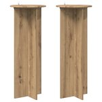 vidaXL Support de Plante 2 pièces Chêne artisanal Ø40 x 100 cm