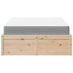 vidaXL Lit avec matelas 120x200 cm bois massif de pin