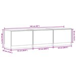 vidaXL Meuble TV avec LED Béton 165 x 34 x 40 cm Bois d'ingénierie