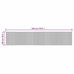 vidaXL Tapis rectangulaire noir 100x500 cm bambou