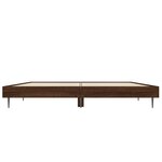vidaXL Cadre de lit sans matelas chêne marron 135x190 cm