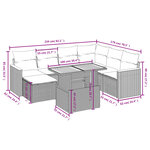 vidaXL Salon de jardin 8 Pièces avec coussins gris résine tressée