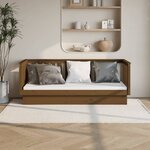 vidaXL Lit de jour Marron miel 90x190 cm Bois de pin massif