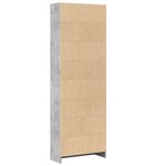 vidaXL Bibliothèque gris béton 60x24x176 cm bois d'ingénierie