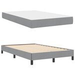 vidaXL Lit à ressorts avec matelas Gris clair 120 x 190 cm tissu