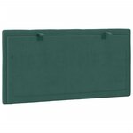vidaXL Coussin de tête de lit vert foncé 100 cm velours