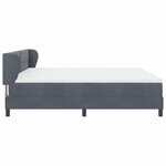 vidaXL Lit à ressorts avec matelas gris foncé 80x200 cm en velours