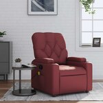 vidaXL Fauteuil de massage inclinable Rouge bordeaux Similicuir