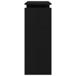 Table console vidaXL Chêne noir 80x30x102 cm en bois d'ingénierie
