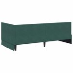 vidaXL Cadre de lit d'angle Vert foncé 90 cm x 200 cm tissu