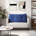 vidaXL Coussin de Dos Bleu police 100 x 24 x 50 cm Velours