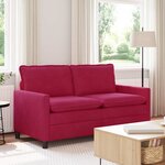 vidaXL Canapé Bordeaux 156 x 81 x 87 5 cm Velours