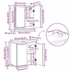 vidaXL Ensemble de mobilier de salle de bain 4 Pièces Chêne fumé