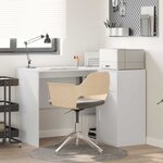 vidaXL Bureau d'angle avec tiroir Blanc 102 x 88 x 75 cm