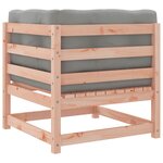 vidaXL Salon de jardin avec coussins 10 Pièces bois massif sapin douglas