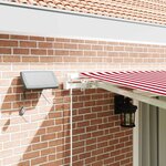 vidaXL Auvent Rétractable Rouge et Blanc 450 × 300 cm Tissu et acier