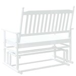 vidaXL Banc balancelle blanc 118x70x104 5 cm bois massif de peuplier