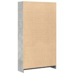 vidaXL Bibliothèque gris béton 80x24x143 cm bois d'ingénierie
