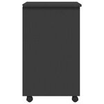 vidaXL Armoire roulante avec tiroirs MOSS gris bois de pin solide