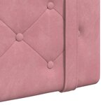 vidaXL Tête de lit suspendue Avec lumière LED Rose Velours