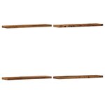 vidaXL Étagères murales 4 Pièces vieux bois 40x10x1 5cm bois d'ingénierie