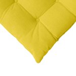 vidaXL Coussins de siège 2 Pièces Jaune clair 40 x 40 x 6 cm tissu